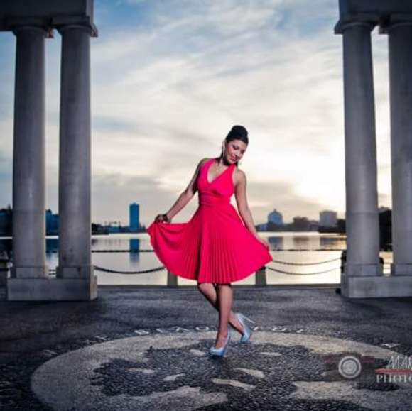 Pink Flowy Dress - Picture 2 of 2
